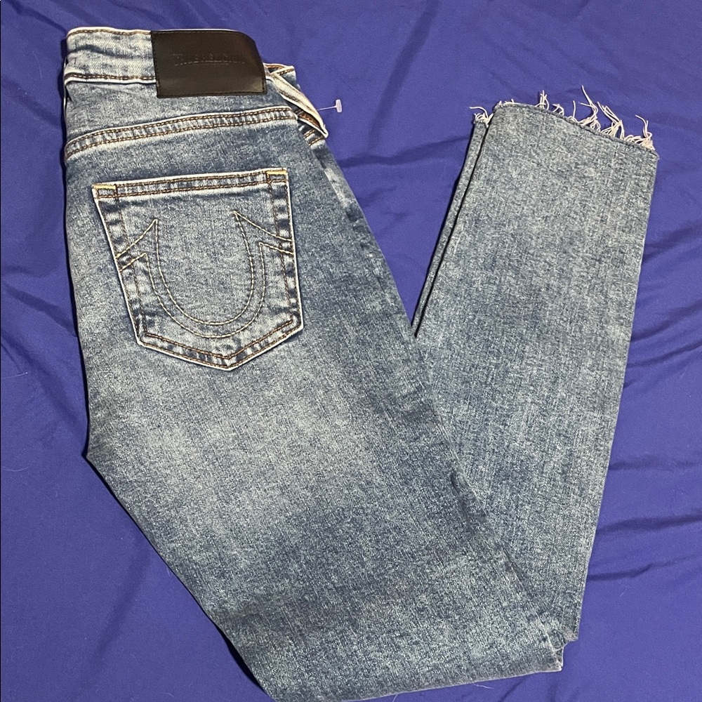 True Religion Light Blue Straight Jeans